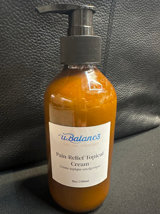 Natural Pain-Relief Topical Cream - 8oz/240ml